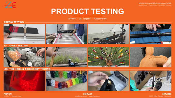🏹 ZHAN-E Product Testing & Quality Control: Arrows, 3D Targets & Archery Accessories