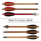 Pure/Mixed Carbon Archery 6 Inch Bolts with Broadhead for Crossbow Outdoor Hunting Practice