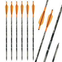 Archery Carbon/Aluminum 16-22 inch ID 7.6mm Crossbow Bolts Outdoor Hunting Sports ODM/OEM