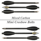 Pure/Mixed Carbon Archery 6 Inch Bolts with Broadhead for Crossbow Outdoor Hunting Practice
